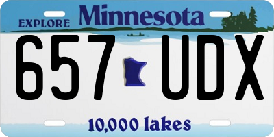 MN license plate 657UDX