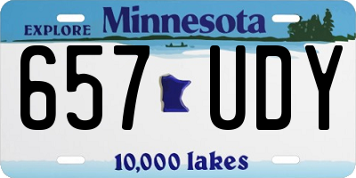 MN license plate 657UDY