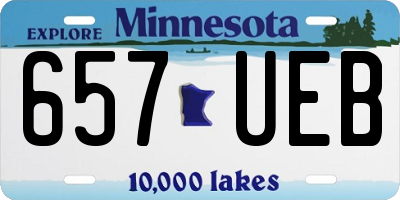 MN license plate 657UEB