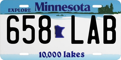 MN license plate 658LAB