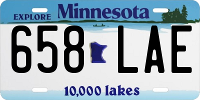 MN license plate 658LAE