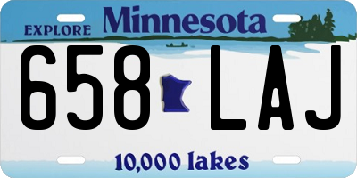 MN license plate 658LAJ