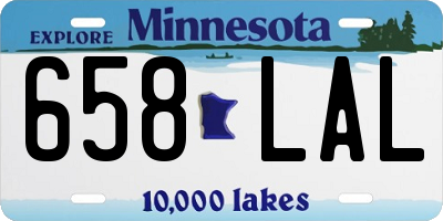 MN license plate 658LAL