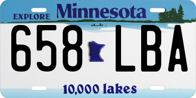 MN license plate 658LBA