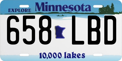 MN license plate 658LBD