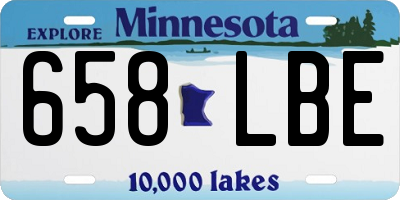MN license plate 658LBE