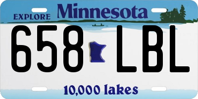 MN license plate 658LBL