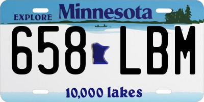 MN license plate 658LBM