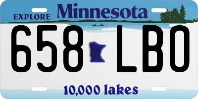 MN license plate 658LBO