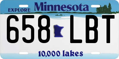 MN license plate 658LBT
