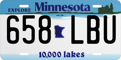 MN license plate 658LBU