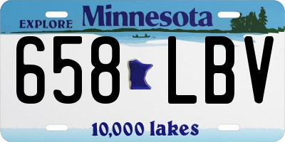 MN license plate 658LBV