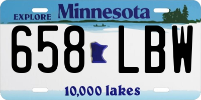 MN license plate 658LBW