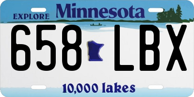MN license plate 658LBX
