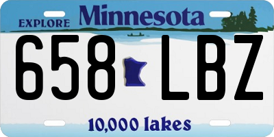 MN license plate 658LBZ