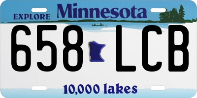 MN license plate 658LCB