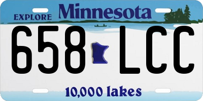 MN license plate 658LCC