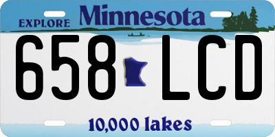 MN license plate 658LCD