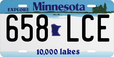 MN license plate 658LCE