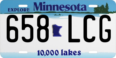 MN license plate 658LCG