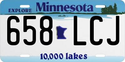 MN license plate 658LCJ