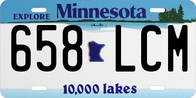 MN license plate 658LCM