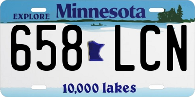 MN license plate 658LCN