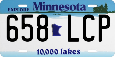 MN license plate 658LCP