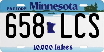 MN license plate 658LCS