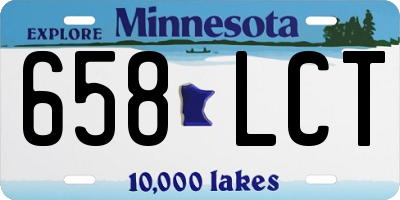 MN license plate 658LCT