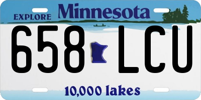 MN license plate 658LCU