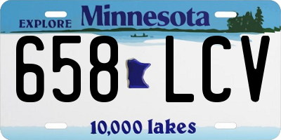 MN license plate 658LCV