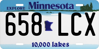 MN license plate 658LCX