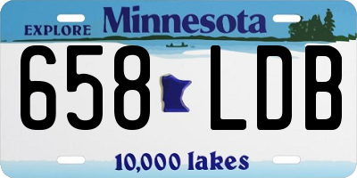 MN license plate 658LDB