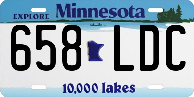 MN license plate 658LDC