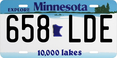 MN license plate 658LDE