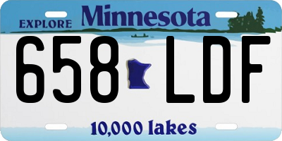 MN license plate 658LDF