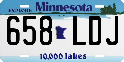 MN license plate 658LDJ