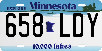 MN license plate 658LDY