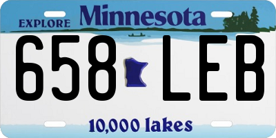 MN license plate 658LEB