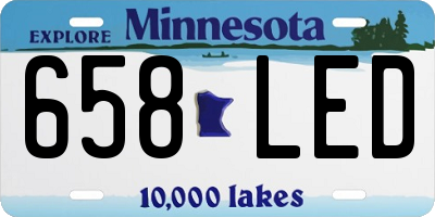 MN license plate 658LED