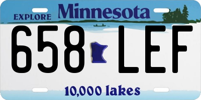 MN license plate 658LEF