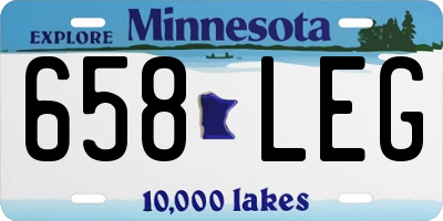 MN license plate 658LEG