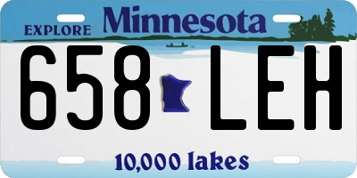 MN license plate 658LEH