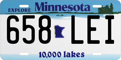 MN license plate 658LEI