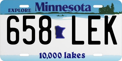 MN license plate 658LEK