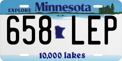 MN license plate 658LEP