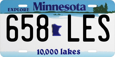 MN license plate 658LES