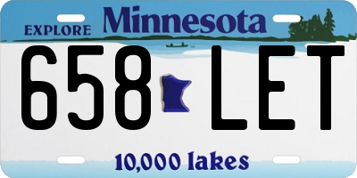 MN license plate 658LET