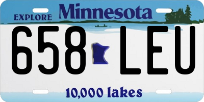 MN license plate 658LEU